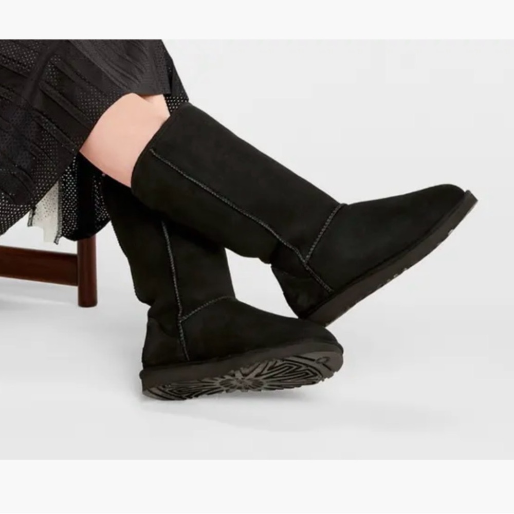 UGG Black Winter Boots with Plush Lining